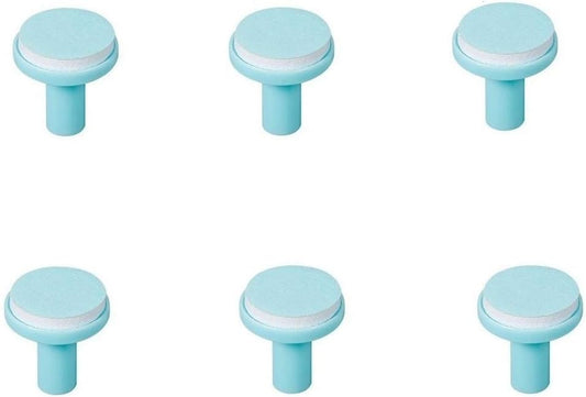 Baby Nail Trimmer Replacement Pads - Jaybva 6PCS Grinding Heads Polish Disc for Standard Electric Nail File Clippers and Cutter Kit Blue Pads for Children 6 Months Up