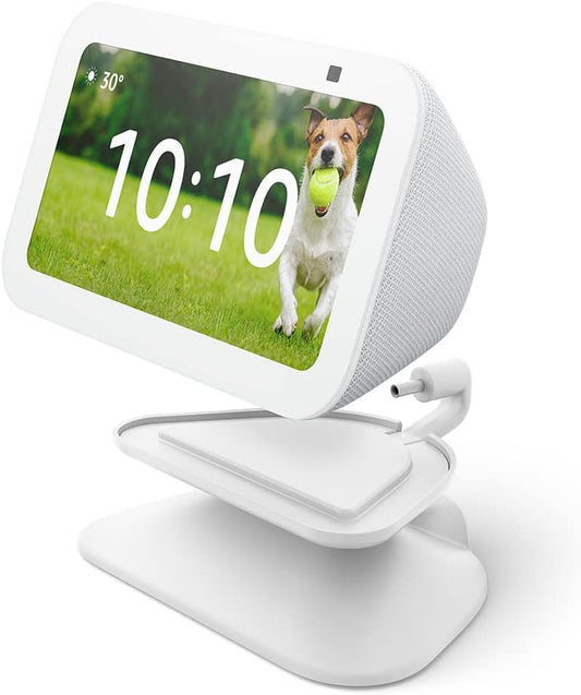 Echo Show 5 (3rd Gen) Adjustable Stand with USB-C Charging Port | Glacier