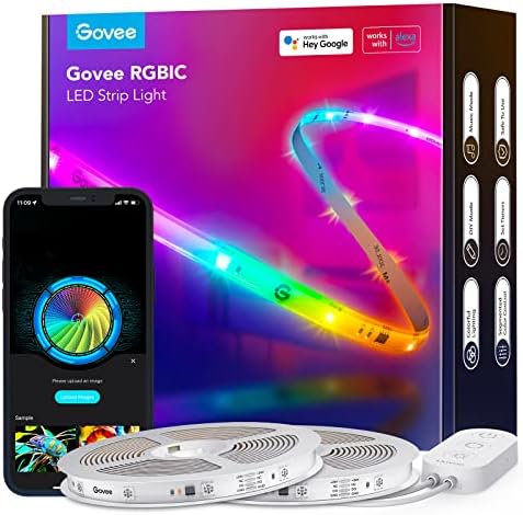 Govee RGBIC Pro LED Strip Lights, 16.4ft Color Changing Smart LED Strips, Works with Alexa and Google, Segmented DIY, Music Sync, WiFi and App Control, LED Lights for Bedroom,Home Decor