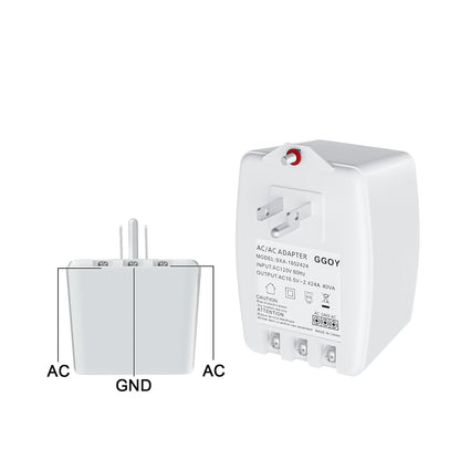 24VAC 40VA Plug in Doorbell Transformer Compatible with Ring, Nest, Eufy, Wyze Video Door Bell, All of Doorbell Nest Ecobee Sensi and Honeywell Thermostat,with PTC Fuse