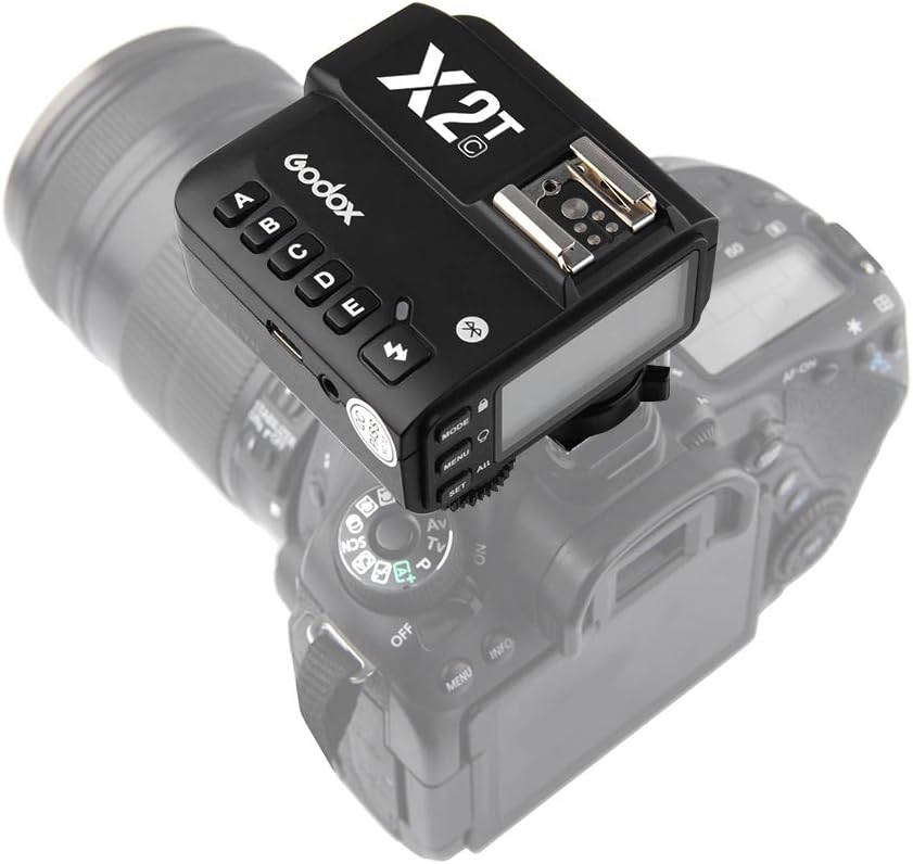 Godox X2T-C E-TTL II Wireless Flash Trigger 2.4G Wireless Transmitter Compatible with Canon DSLR Camera Godox V1 TT685C TT350C V860II-C TT600 AD200Pro iPhone X/8/8 Plus Huawei P20 Pro/Mate 10