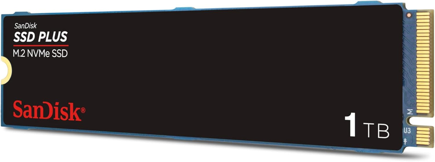 SanDisk 250GB SSD Plus M.2 NVMe SSD - PCIE Gen 3.0, Up to 2,400 MB/s - Internal Solid State Drive - SDSSDA3N-250G-G26