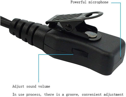 Retevis Walkie Talkie Earpiece with Mic, Volume Control, 2 Pin, for RetevisRT21 RT68H H777H H777, Compatible with Baofeng BF-888S Kenwood Walkie Talkies, Two Way Radio Earpiece(10 Pack)