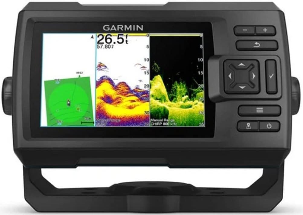 Garmin Striker Vivid 4cv Bundle with Transducer and Protective Cover, 4-inch Color Fishfinder, Vivid Scanning Sonar Color Palettes 010-02550-00