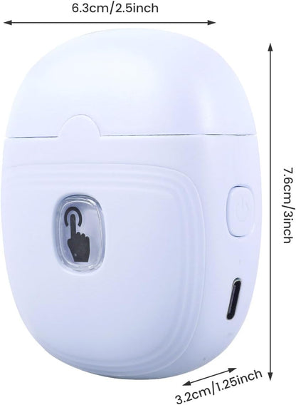 Electric Automatic Nail Clipper Automatic Fingernail Cutter with Nail Scraps Storage 300mAh USB Rechargeable Safety Fingernail Trimmer with LED Light Electric Fingernail Cutter Nail Scissors for Baby Kids Adult (White)