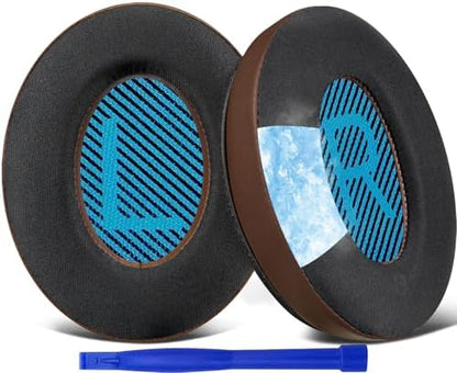 SoloWIT Earpads Cushions for Bose Headphones, Replacement Ear Pads for Bose QuietComfort 15 QC15 QC25 QC2 QC35/Ae2 Ae2i Ae2w/SoundTrue & SoundLink Around-Ear Series - QC25 PL Black&Blue