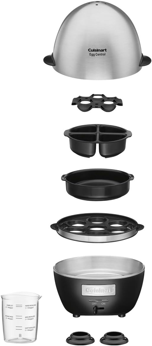 Cuisinart Egg Cooker for Omelets, Poached and Soft, Medium or Hard Cooked Eggs, 10 Eggs Capacity (CEC-10C)