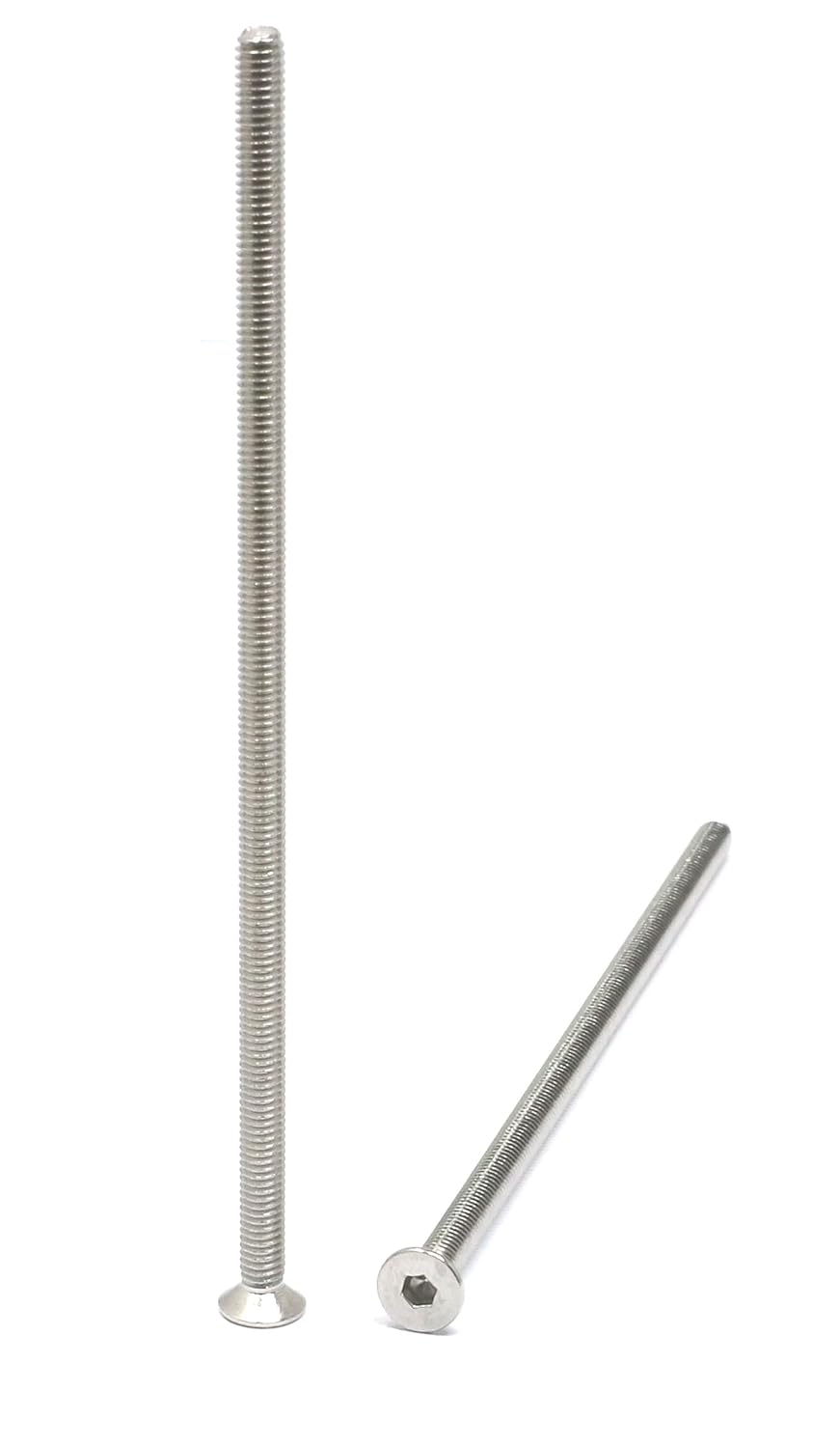iexcell 5 Pcs M8 x 80mm Thread Pitch 1.25 mm Stainless Steel 304 Hex Socket Flat Head Cap Screws Bolts Kit