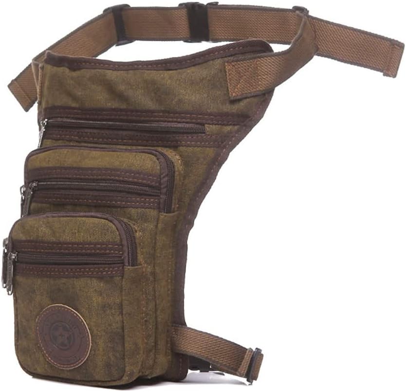 Motorcycle Drop Leg Bag Nylon Waist Pack for Men Women Travel Hiking Tactical Cycling Bike Ride Riding Crossbody Shoulder Fanny Pouch