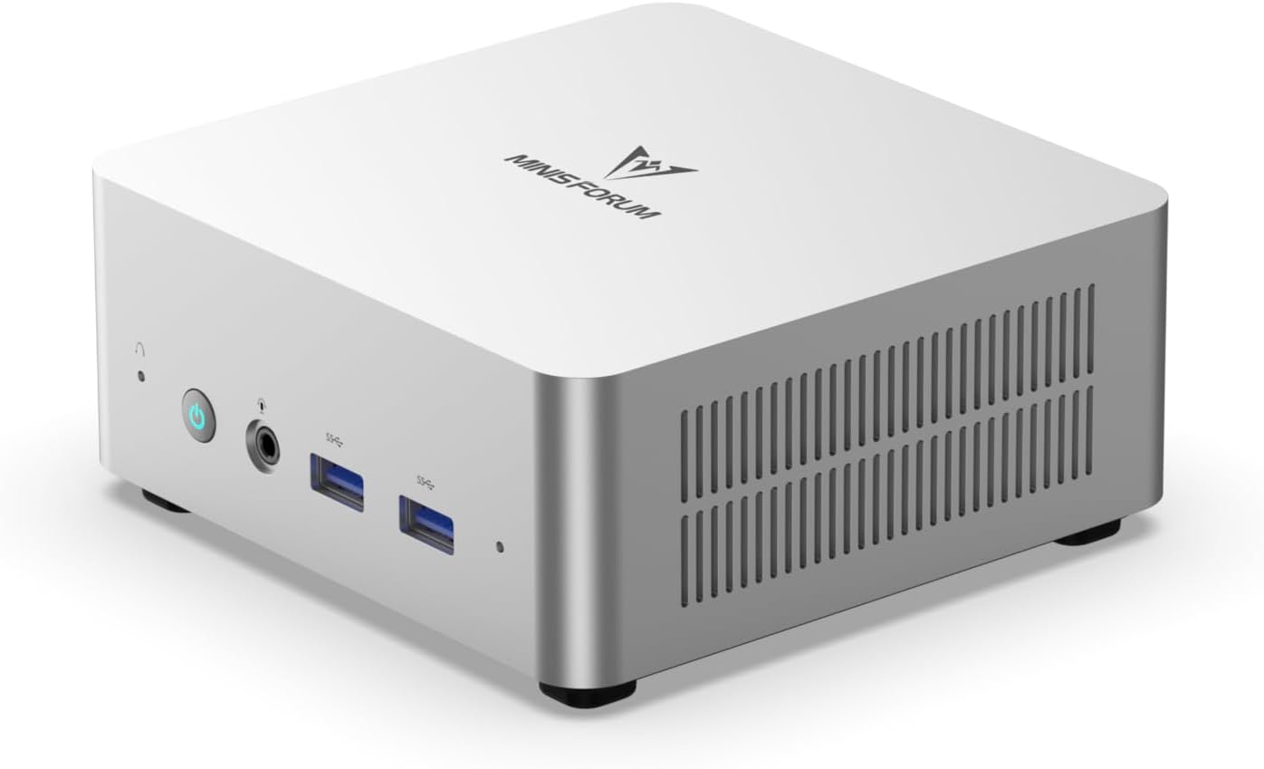 MINISFORUM NAB8 Plus Mini PC, Intel Core i7-12800H (14C/20T, up to 4.8GHz), 32GB DDR4 1TB M.2 SSD, HDMI/DP /USB4,2.5 Inch HDD/SSD Slot,USB-A x 4,2x2.5G LAN/Wi-Fi6E / BT5.3,Oculink Support