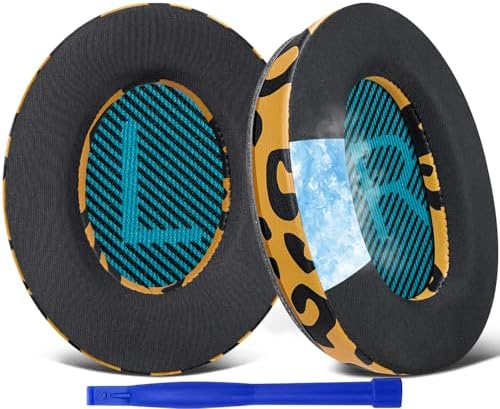 SoloWIT Earpads Cushions for Bose Headphones, Replacement Ear Pads for Bose QuietComfort 15 QC15 QC25 QC2 QC35/Ae2 Ae2i Ae2w/SoundTrue & SoundLink Around-Ear Series - QC25 PL Black&Blue