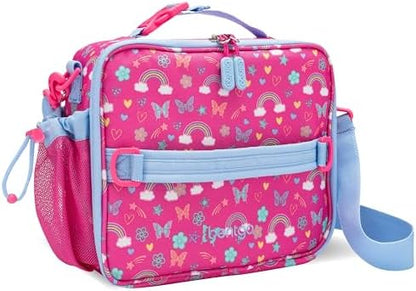 Bentgo® Kids Lunch Bag - Durable, Double Insulated, Water-Resistant Fabric, Interior & Exterior Zippered Pockets, Water Bottle Holder - Ideal for Children 3+ (Shark)