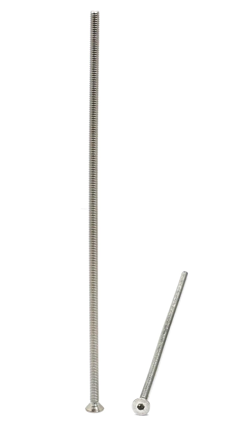 iexcell 5 Pcs M8 x 80mm Thread Pitch 1.25 mm Stainless Steel 304 Hex Socket Flat Head Cap Screws Bolts Kit