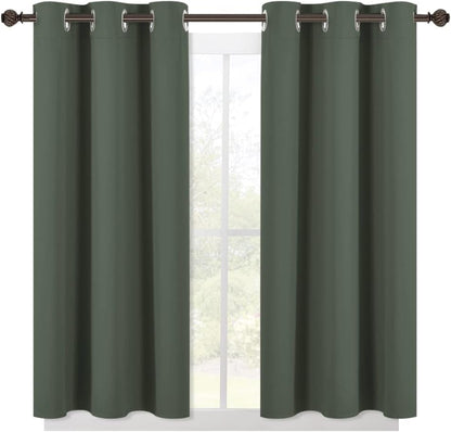 NICETOWN Blackout Curtains 2 Panels for Bedroom- Thermal Insulated Grommet Blackout Curtains 63 Inches Long for Living Room/Kitchen Rideaux occultants (2 Panels, W42 x L63 -Inch,Grey)