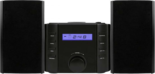 Sylvania SRCD804BT CD Microsystem with Radio & Bluetooth, Black