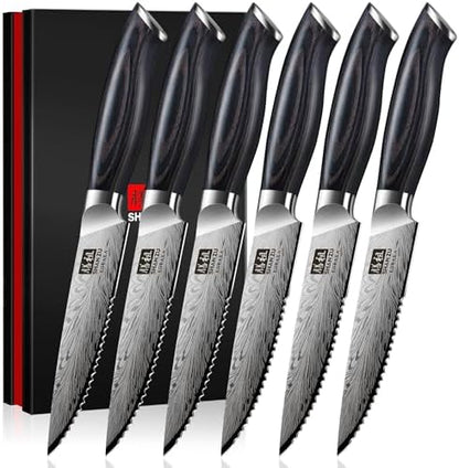 SHAN ZU Fillet Knife 7 Inch, Powder Steel Boning Knife High Carbon Japanese Filleting Knife, Ultra Sharp Deboning Knife for Meat Cutting, Fish Knife with Ergonomic Pakkawood Handle
