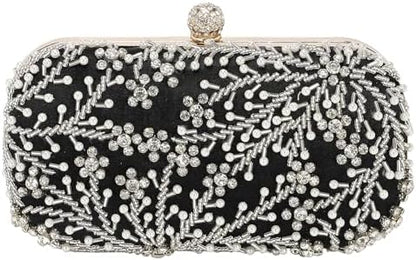 DTGN Evening Bags Clutch Purses for Women Formal, Bridal Purses Rhinestone Handbags Shoulder Bag with Chain Sparkly