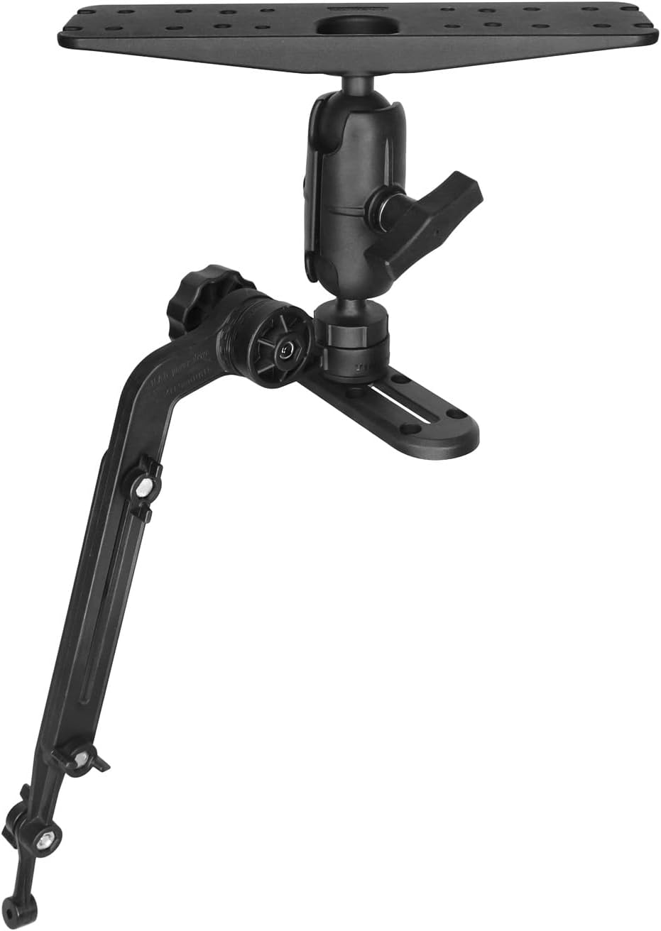 Strg Fish Finder Mount, Kayak Transducer Mounting Arm, Marine Electronics Mounts 1.5" Ball Universal Fish Finder Mount Base Compatible with Scotty Garmin Lowrance Fish Finder