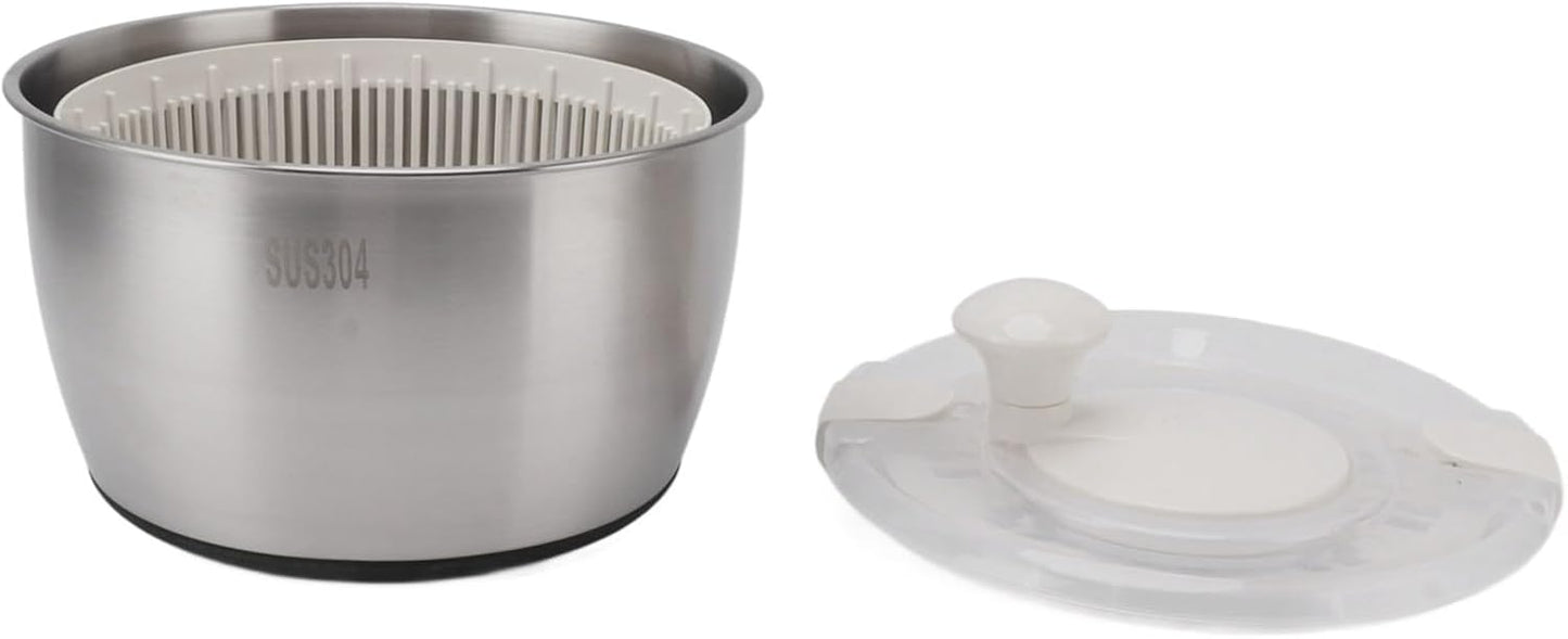 Srliya Stainless Steel Salad Spinner Multifunctional Large Capacity Lettuce Spinner Vegetable Dryer Fruit Washer Drain Basket