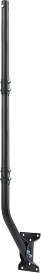 CEKAY Universal Mounting Pole (Diameter 1 1/2", Length 51") - J Pole Mount for Antenna & Starlink Dish & Weather Station - Adjustable Pivot/Lock Bracket for Wall, Eave or Roof Mounting