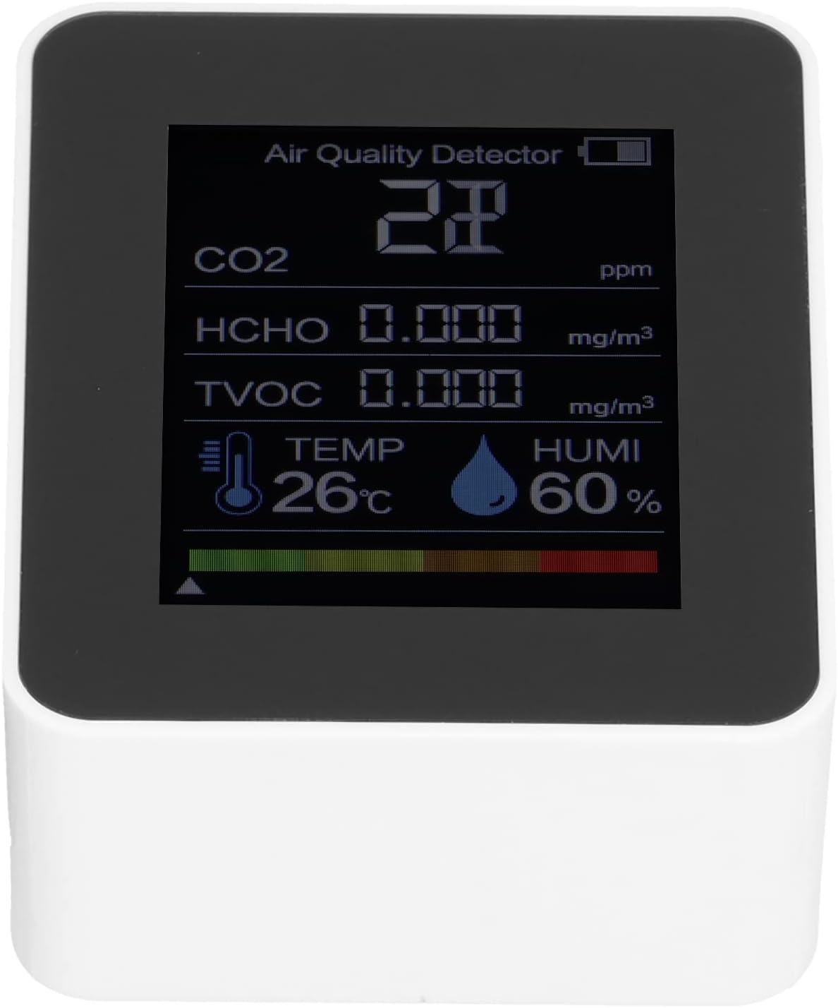 Radon Detector, Test Kit Co2 Monitor Multifunctional for Gymnasiums(White)