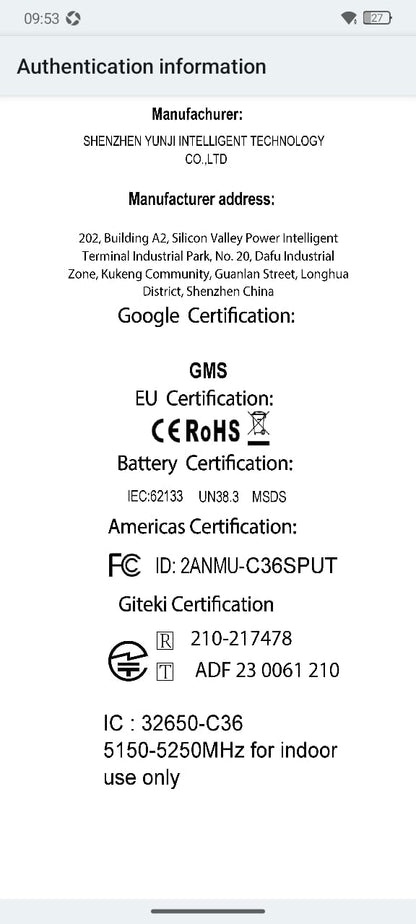 OUKITEL C36 Smartphone, Unlocked Cell Phone Canada, Android 14 Phone, 16GB+256GB/TF 1TB Expandable, 6.56'' HD+ Large Screen, 5150mAh, 4G Sim 3 Card, Fingerprint/Face Unlock Telephone, GPS