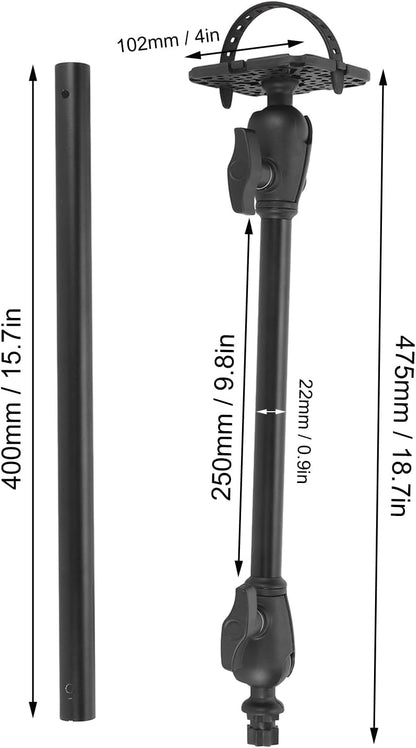 Universal Fish Finder Mounting Bracket, Dual 360 Degree Swivel Ball Mount Stand for Garmin,