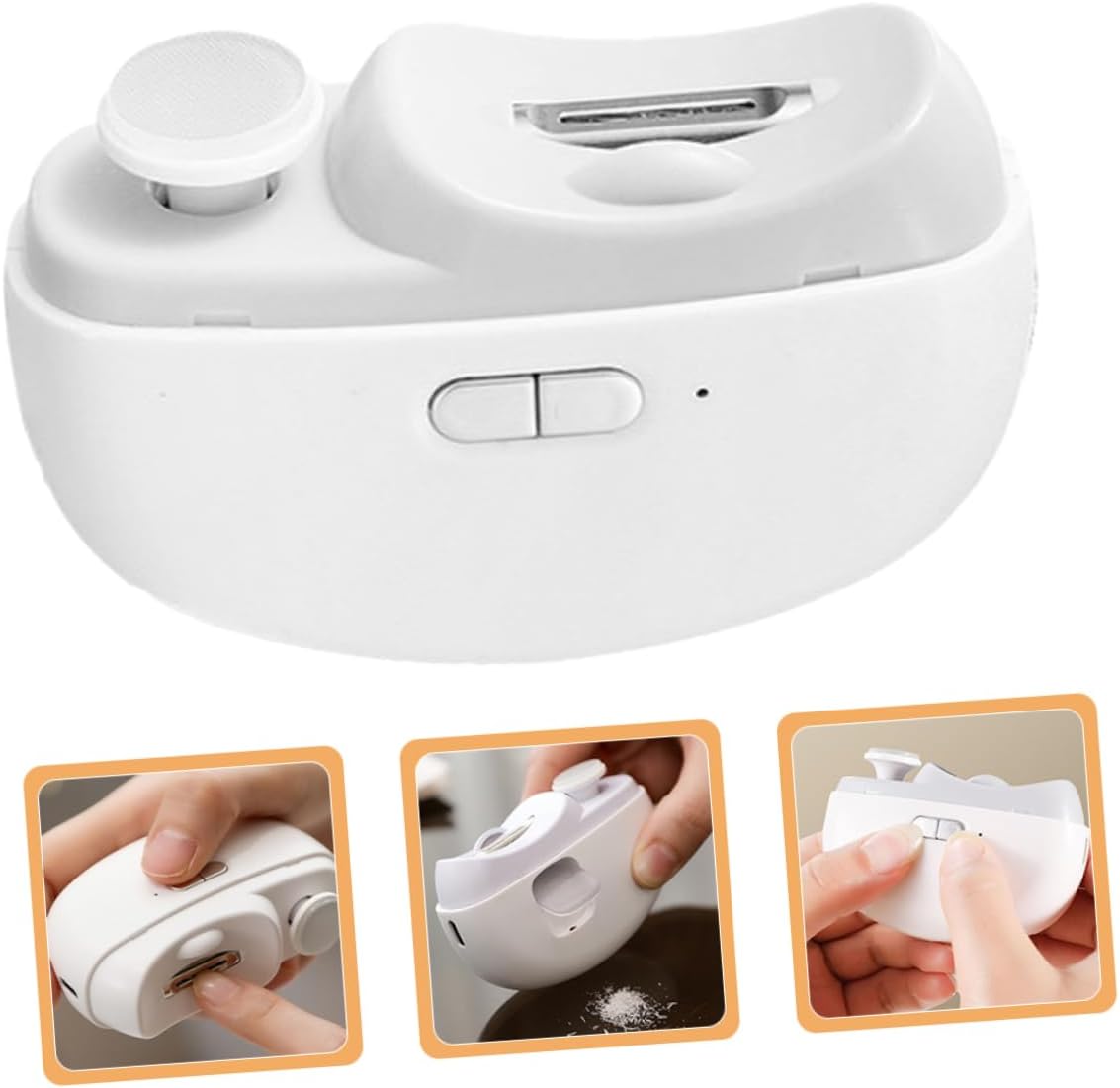 MUCKLILY Nail Clipper Fingernail File with Light Rechargeable Electric Nail Clipper for Adults Seniors and