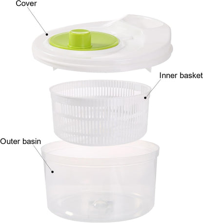 Vegetable Spinner | Fruit Dryer Spinner - Salad Dryer for Washing, Spinner, and Draining Greens, Fruits, and Vegetables