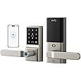 eufy Smart Lock C33, Fingerprint Keyless Door Lock with Handle, Built-in Wi-Fi, APP Remote Control, Biometric Door Knob for Entry Door, Auto Lock, IP53 Waterproof