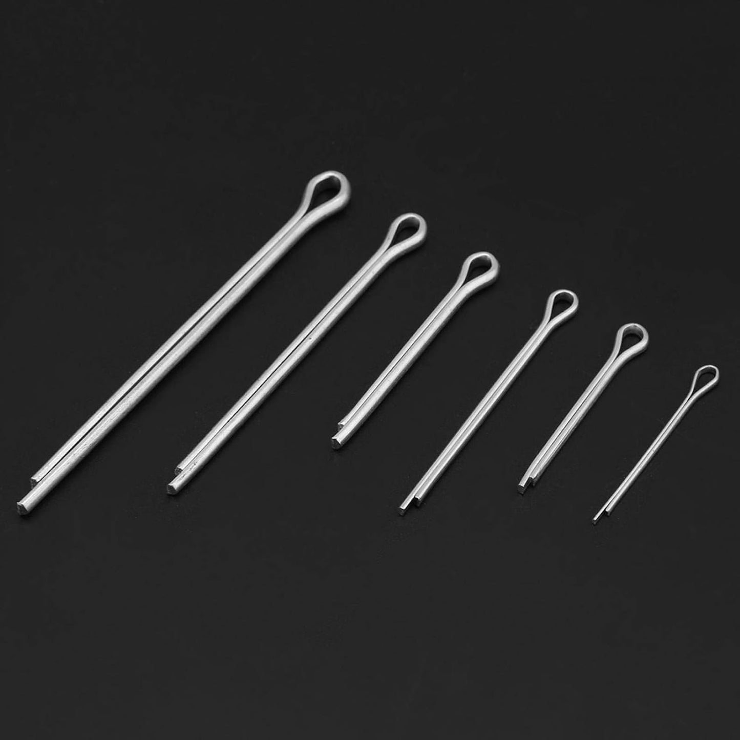 OLCANA 25 Pieces Cotter Pin Assortment Kit 5 Size M1.2 -M3.5 Stainless Steel R Hitch Pin Clips for Tractor Truck Tillage Machine, Retaining Pins