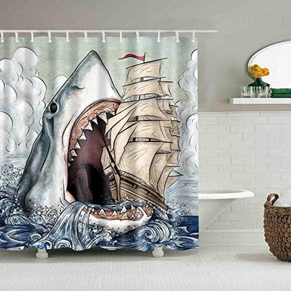 Mantto Canadian Smoky Mountain Cliff Outdoor Idyllic Photo Art Shower Curtain, National Parks Home Decor Curtain, Waterproof Polyester Fabric Bathroom Shower Curtain with Hooks 72" x 72"