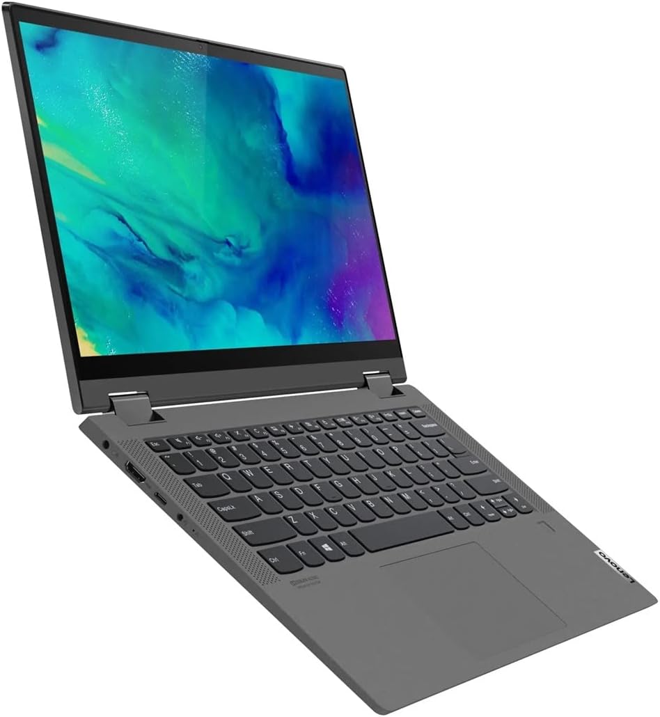 Lenovo Ideapad Flex 5 14'' 2-in-1 Touchscreen FHD Laptop - Intel Core i3-1115G4, 4GB RAM, 128GB SSD, Windows 11 S Mode- Graphite Grey (82HS00R9US), Gray