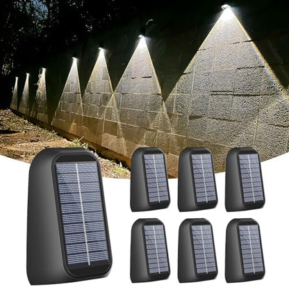 16 Pack Solar Fence Lights Outdoor 8 Colors,Bright Deck Lights Solar Outdoor Waterproof,LED Solar Lights for Backyard, Patio, Deck Railing, Step and Wall