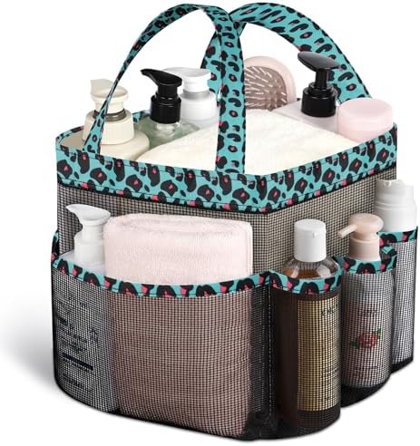 Attmu Mesh Shower Caddy Portable for College Dorm Room Essentials with 8 Pockets, Hanging Shower Caddy Basket Tote Bag Toiletry Accessories for Bathroom
