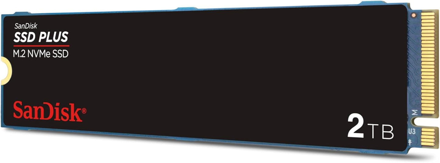 SanDisk 250GB SSD Plus M.2 NVMe SSD - PCIE Gen 3.0, Up to 2,400 MB/s - Internal Solid State Drive - SDSSDA3N-250G-G26