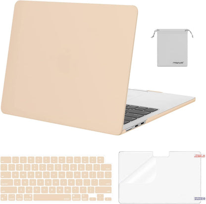 MOSISO Compatible with MacBook Air 13 inch Case 2025 2024 2023 2022 M4 A3240 M3 A3113 M2 A2681, Plastic Hard Shell&Keyboard Cover&Screen Film&Pouch for MacBook Air 13.6 inch Case, Crystal Clear