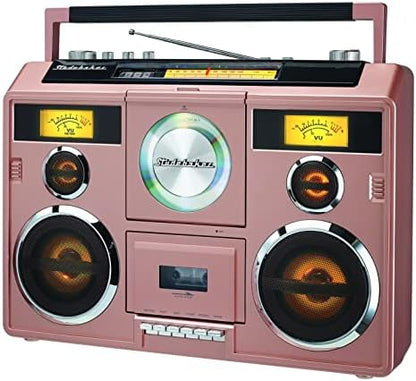 Sound Station Portable Stereo with Bluetooth/CD/AM-FM Radio/Cassette Recorder (Silver)
