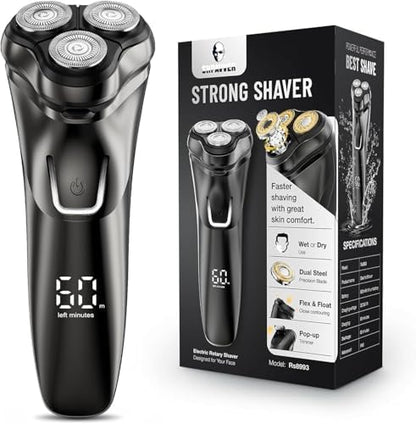 Purilite Select Electric Razor for Men Cordless – Wet/Dry Rotary Shaver Waterproof