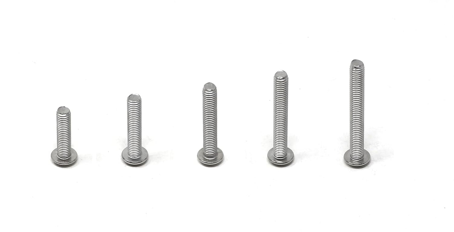 iexcell 50 Pcs M6 x 20mm Thread Pitch 1 mm Stainless Steel 304 Hex Socket Button Head Cap Screws Bolts Kit