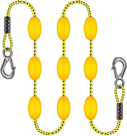 SELEWARE 65ft Tow Rope, Boating Tow Ropes for 1-4 Rider Towable Tubes, W/Floats, Stainless Steel Hook at Each end, idear for Water Sports