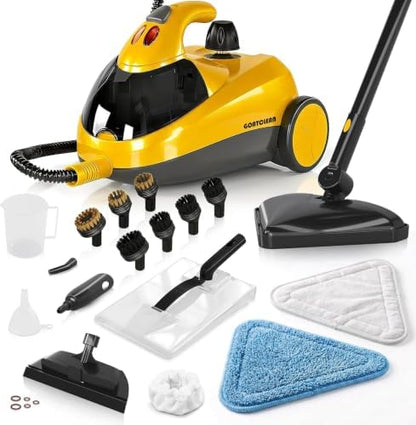 Heavy-Duty Steam Cleaner for Home, 1500W High Pressure with 22 Accessories