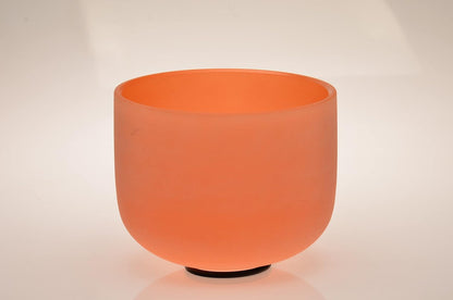 TOPFUND F Note Crystal Singing Bowl Heart Chakra 8 inch with Heavy Duty Carrying Case and Suede Striker