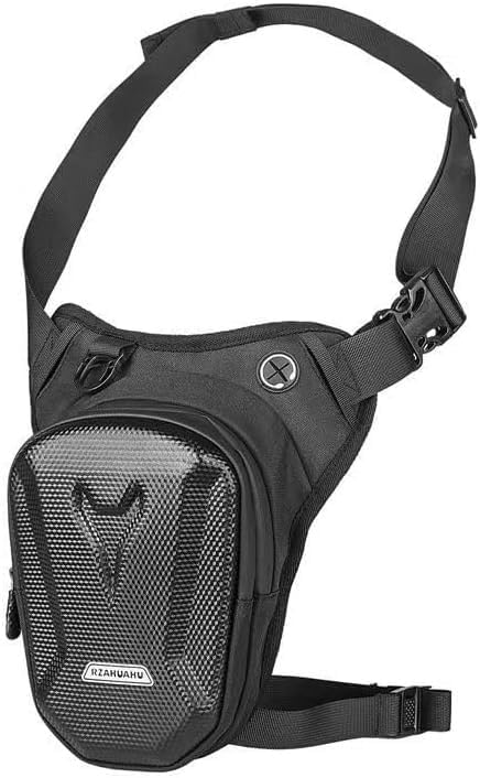 Drop Leg Bag Motorcycle Waist Pack Pouch Waterproof Riding Cycling Thigh Tactical Bag with Hard Shell for Men, Motorcycle Side Pouch Phone Storage Hip Fanny Pack Bags (Style A)