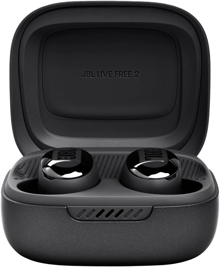 JBL Live Free 2: 35 Hours of Playtime, True Adaptive Noise Cancelling, Smart Ambient, and Beamforming Mics (Black)