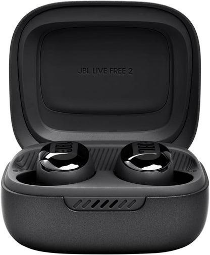 JBL Live Free 2: 35 Hours of Playtime, True Adaptive Noise Cancelling, Smart Ambient, and Beamforming Mics (Black)