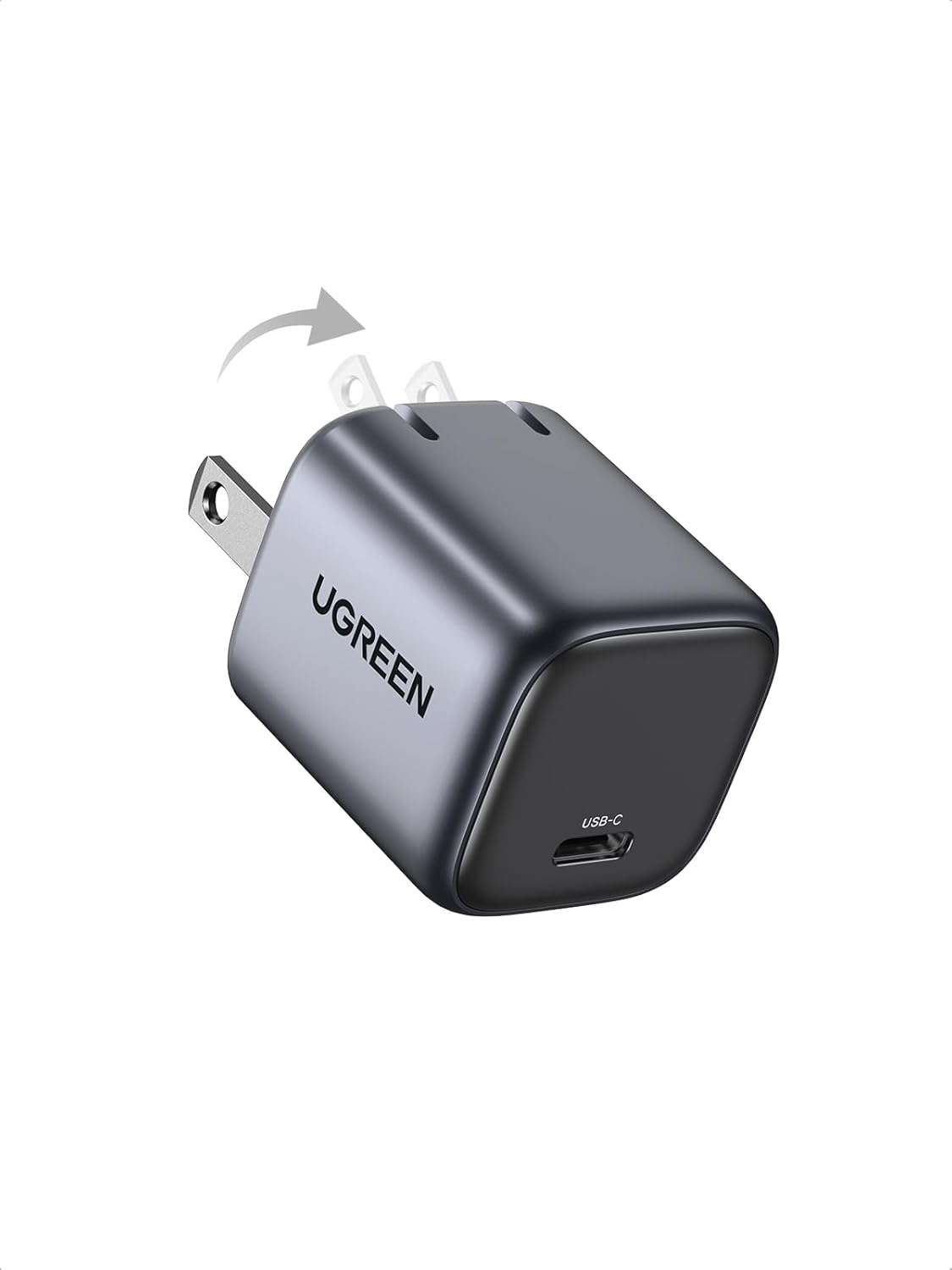 UGREEN USB C Charger Block 30W, Foldable Nexode Fast Charger GaN Fast Charging, USB C Wall Plug Compatible for iPhone16 Pro Max 15, Galaxy S24 Series, Pixel 8 Pro 7, MacBook Air, iPad, Black