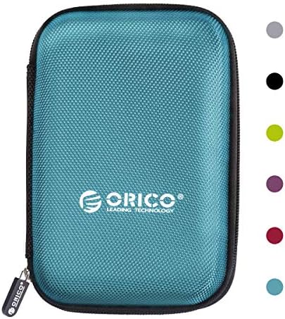 ORICO 5 Pack External Hard Drive Case 2.5 Inch Shockproof Hard Drive Bag Travel Electronics Organizer Carry Case for WD, Toshiba, Seagate, Samsung, Hitachi Hard Drive and Accessories like SD Card, USB Cable, Power Bank, Earphone, Black