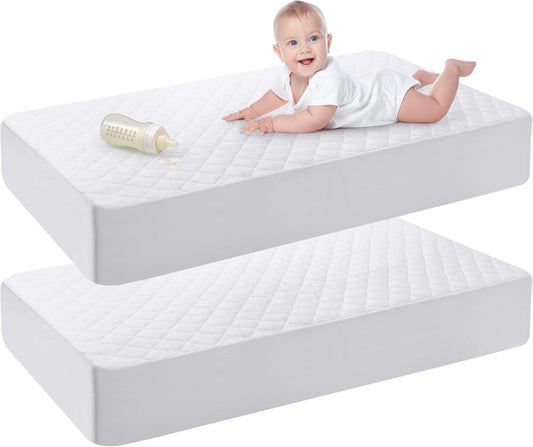 Purilite Select Waterproof Crib Fitted Mattress Protector (Pack of 2)