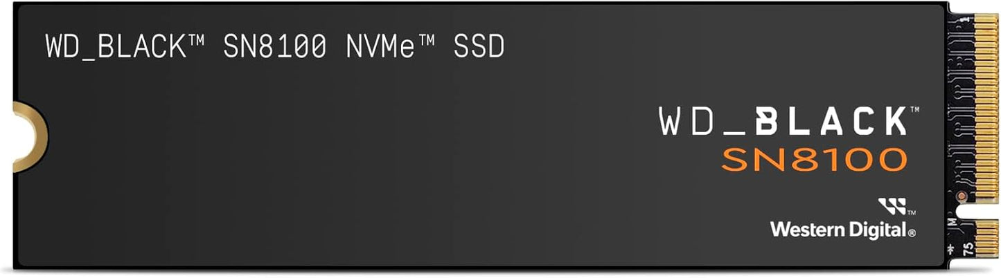 WD_BLACK 2TB SN8100 NVMe Internal Gaming SSD Solid State Drive - Gen 5 PCIe 5.0x4, M.2 2280, Up to 14,900 MB/s - WDS200T1X0M